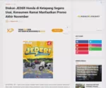 Diskon JEDER Honda di Ketapang Segera Usai, Konsumen Ramai Manfaatkan Promo Akhir November