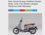 New Honda Scoopy Hadirkan Desain Retro, Unik, Fitur Modern dengan Performa Lebih Menawan