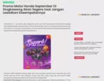 Promo Motor Honda September Di Singkawang Akan Segera Usai Jangan Lewatkan Kesempatannya
