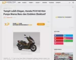Tampil Lebih Elegan, Honda PCX160 Kini Punya Warna Baru dan Emblem Eksklusif