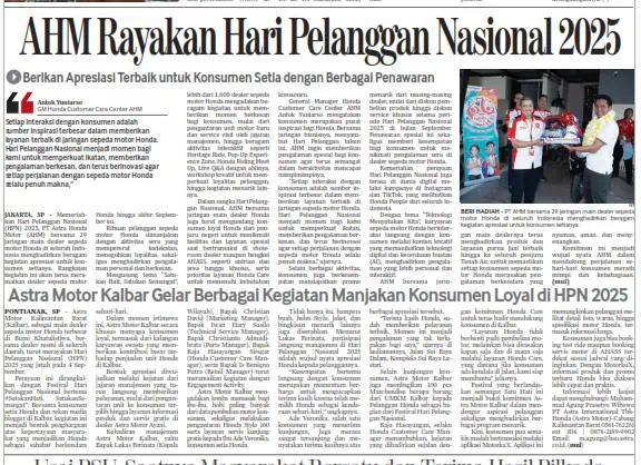Astra Motor Kalbar Gelar Berbagai Kegiatan Manjakan Konsumen Loyal di HPN 2025