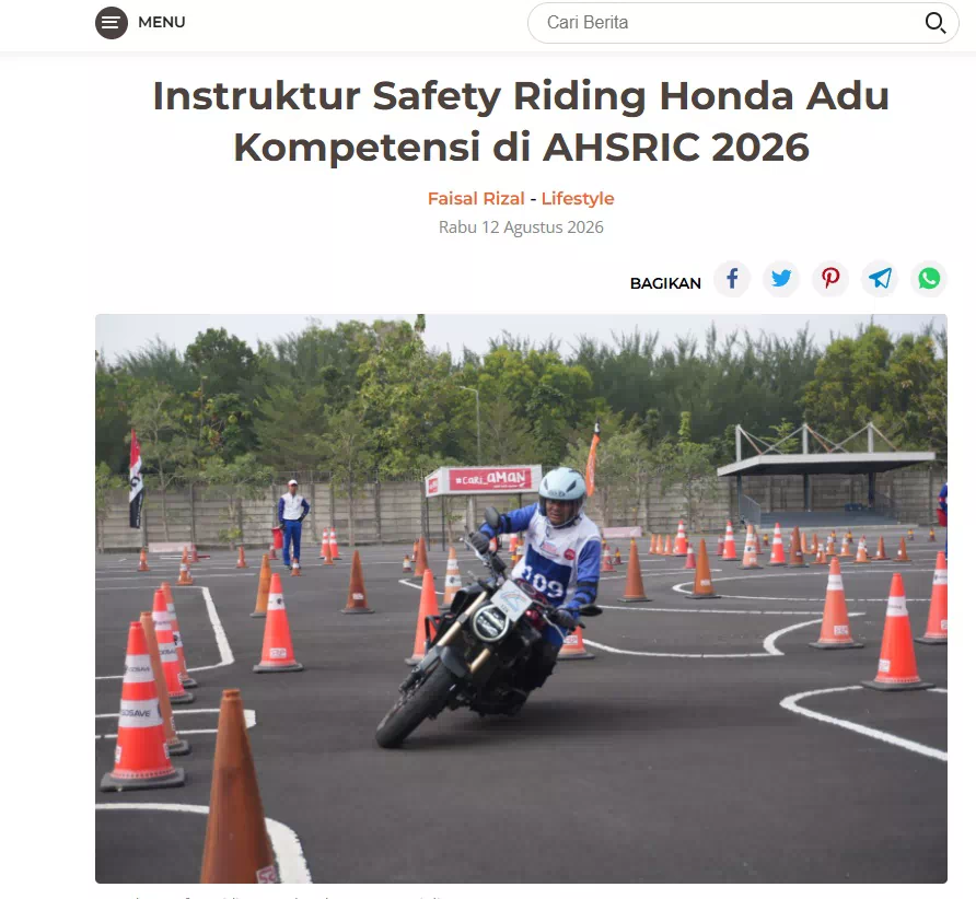 Instruktur Safety Riding Honda Adu Kompetensi di AHSRIC 2026