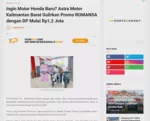 Ingin Motor Honda Baru? Astra Motor Kalimantan Barat Gulirkan Promo ROMANSA dengan DP Mulai Rp1,2 Juta