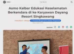 Asmo Kalbar Edukasi Keselamatan Berkendara di ke Karyawan Dayang Resort Singkawang