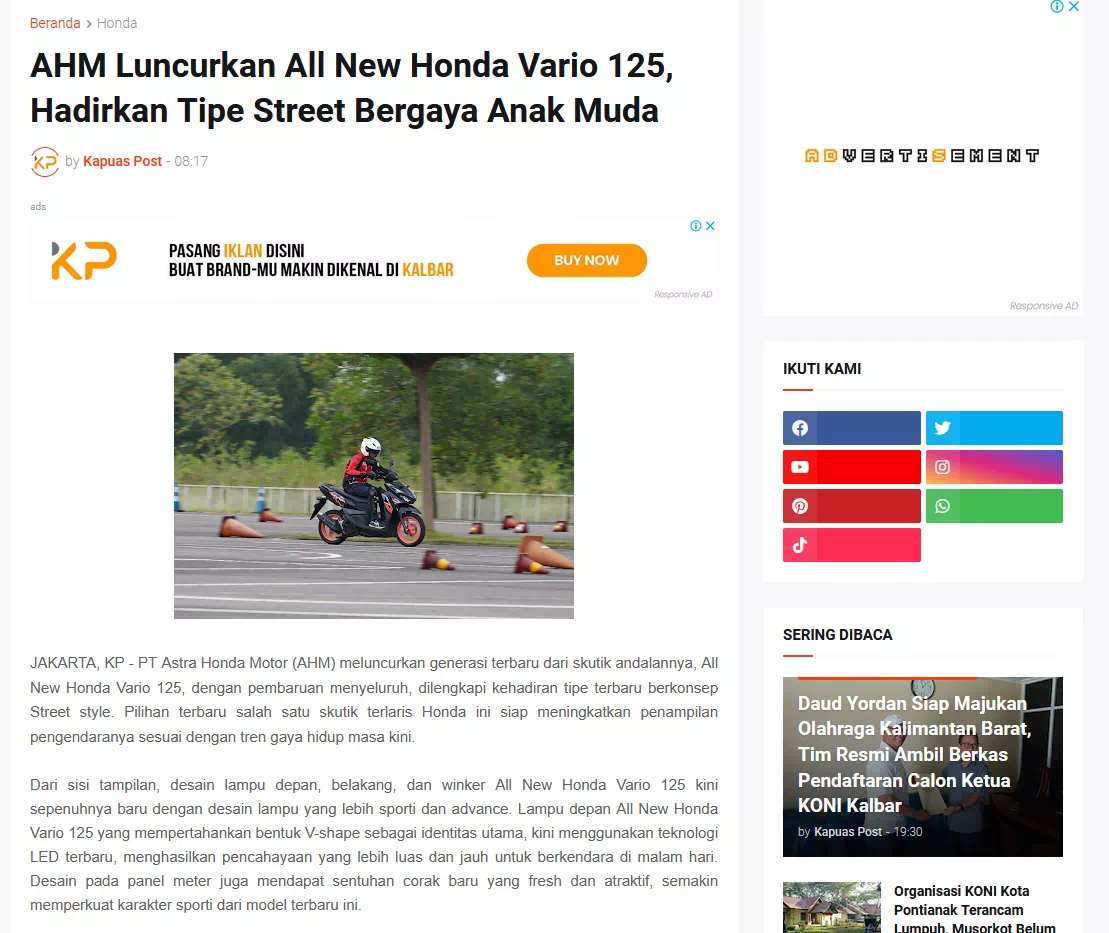 AHM Luncurkan All New Honda Vario 125, Hadirkan Tipe Street Bergaya Anak Muda
