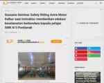 Suasana Seminar Safety Riding Astra Motor Kalbar saat instruktur memberikan edukasi keselamatan berkendara kepada pelajar SMK N 5 Pontianak