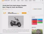 Honda BeAT Kini Hadir dengan Tampilan Baru, Tetap Irit, Gesit, dan Modern