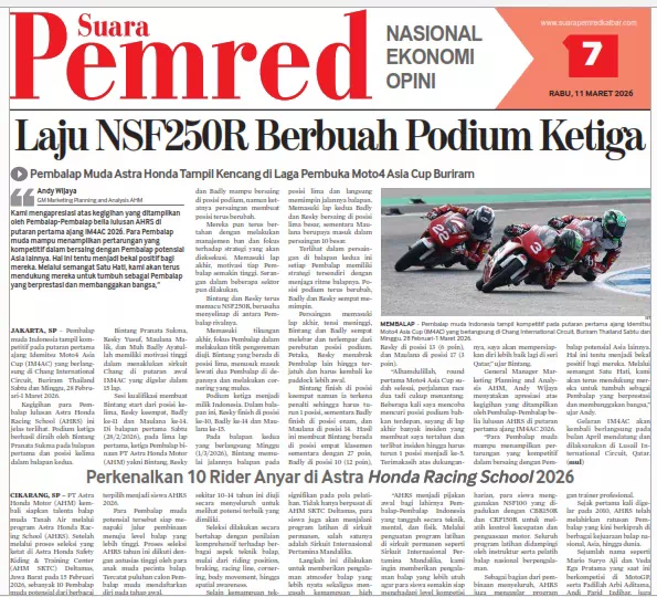 Perkenalkan 10 Rider Anyar di Astra Honda Racing School 2026