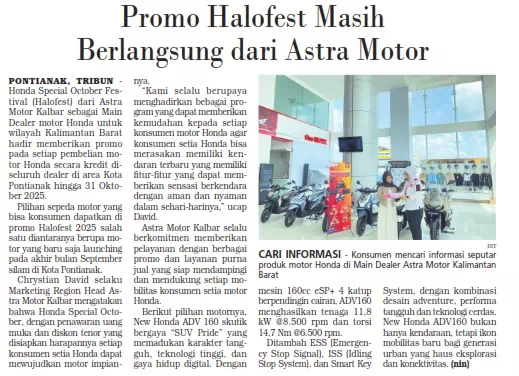 Promo Halofest Masih Berlangsung dari Astra Motor