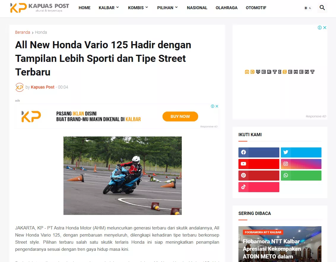 All New Honda Vario 125 Hadir dengan Tampilan Lebih Sporti dan Tipe Street Terbaru