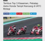 Tembus Top 3 Klasemen, Pebalap Astra Honda Tampil Kencang di IATC Motegi