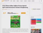 Astra Motor Kalbar Sajikan Promo Spesial April untuk Konsumen Honda di Singkawang