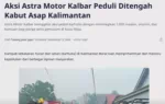 Aksi Astra Motor Kalbar Peduli Ditengah Kabut Asap Kalimantan