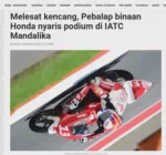 Melesat kencang, Pebalap binaan Honda nyaris podium di IATC Mandalika