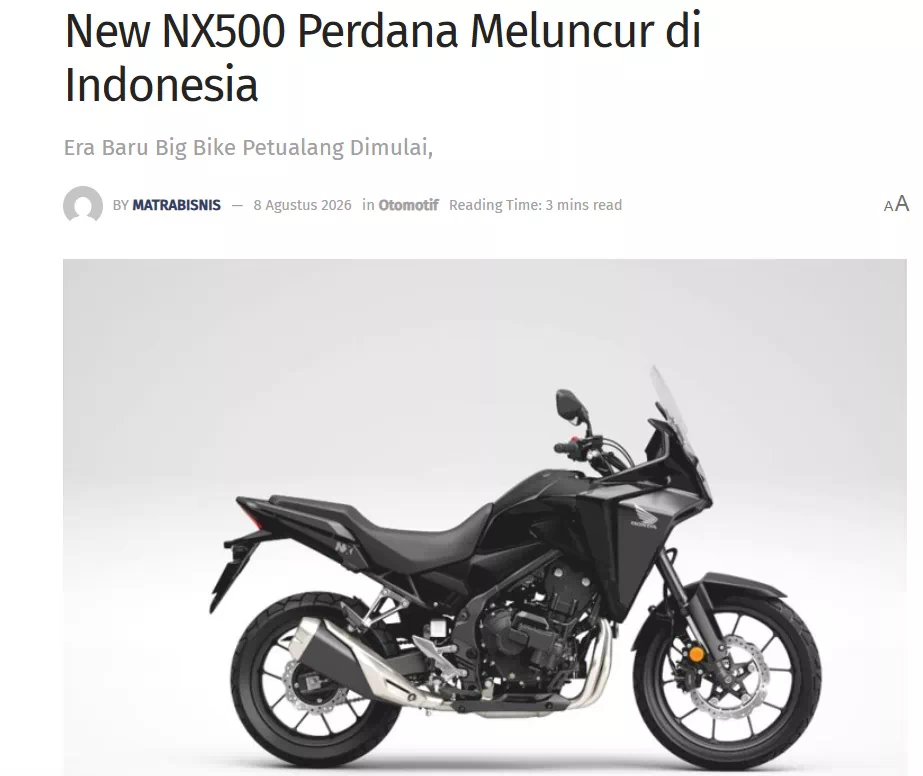 New NX500 Perdana Meluncur di Indonesia