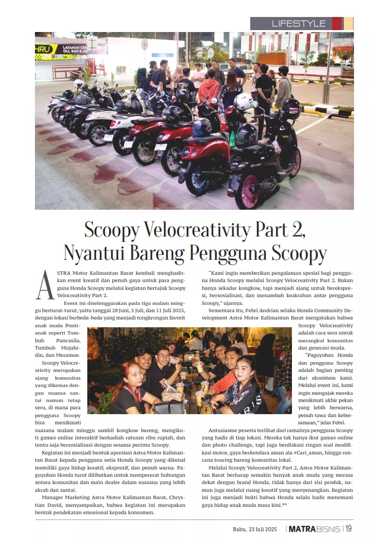 Scoopy Velocreativity Part 2, Nyantui Bareng Pengguna Scoopy