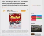 Tutup 2025 dengan Motor Baru, Astra Motor Kalbar Tawarkan Promo Spesial Honda hingga 31 Desember Bagi Warga Mempawah