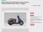 New Honda Stylo 160 Perluas Varian Warna, Tetap Andalkan Mesin 160cc Tangguh