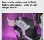 Pencinta Sanrio Merapat, Ini Edisi Terbatas Kolaborasi Honda Scoopy dengan Kuromi