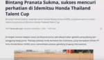 Bintang Pranata Sukma, sukses mencuri perhatian di Idemitsu Honda Thailand Talent Cup