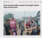Aksi Honda Kalbar peduli di tengah kabut asap Kalimantan