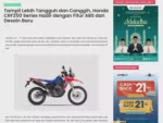 Tampil Lebih Tangguh dan Canggih, Honda CRF250 Series Hadir dengan Fitur ABS dan Desain Baru
