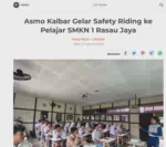 Asmo Kalbar Gelar Safety Riding ke Pelajar SMKN 1 Rasau Jaya