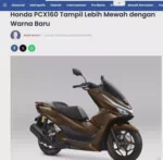 Honda PCX160 Tampil Lebih Mewah dengan Warna Baru