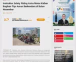 Instruktur Safety Riding Astra Motor Kalbar Bagikan Tips Aman Berkendara di Bulan November