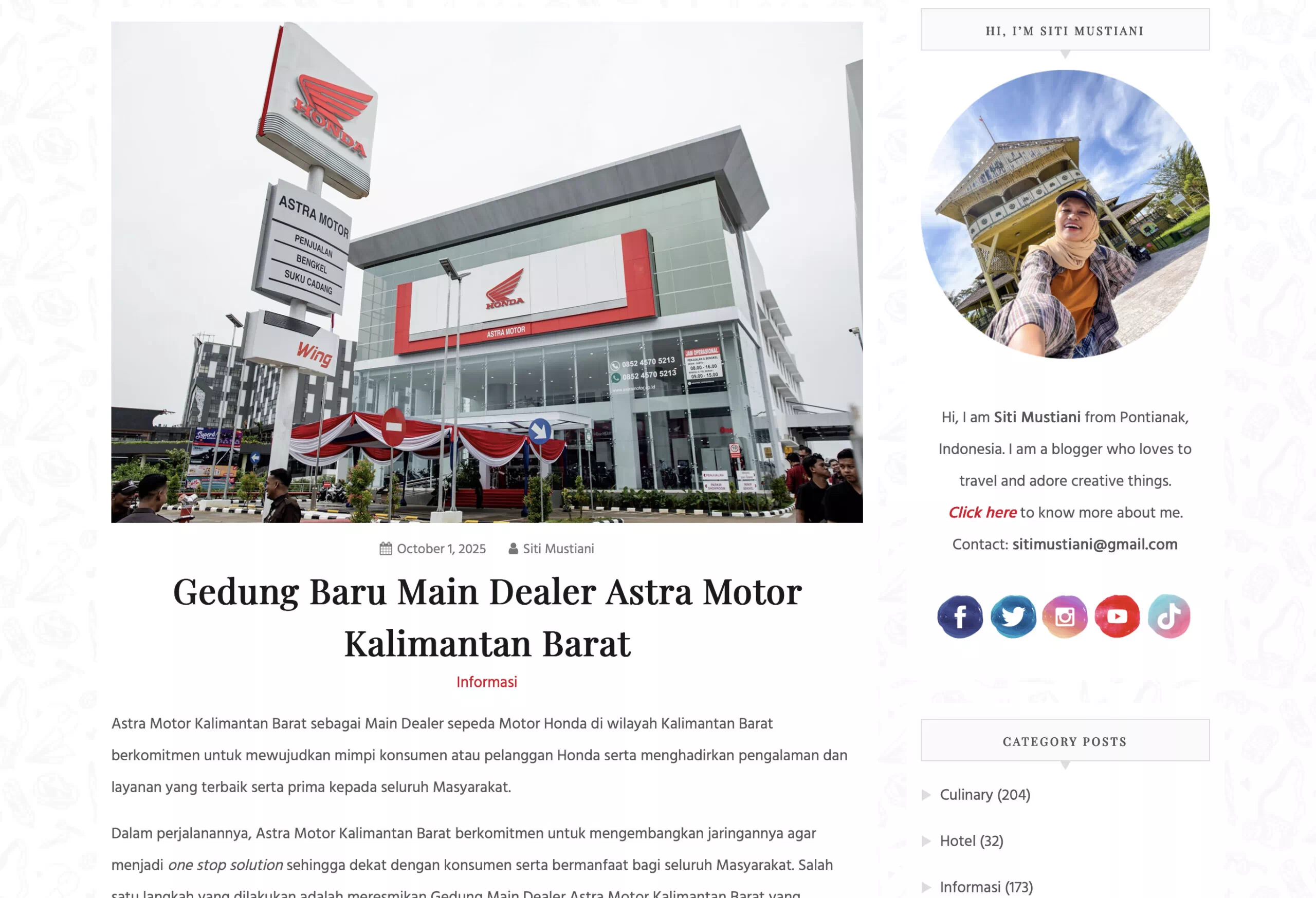 Gedung Baru Main Dealer Astra Motor Kalimantan Barat