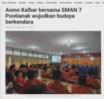 Asmo Kalbar bersama SMAN 7 Pontianak wujudkan budaya berkendara