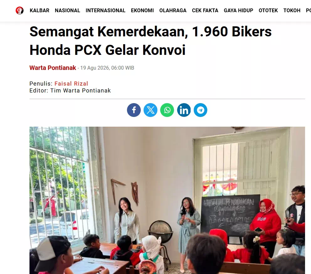Semangat Kemerdekaan, 1.960 Bikers Honda PCX Gelar Konvoi