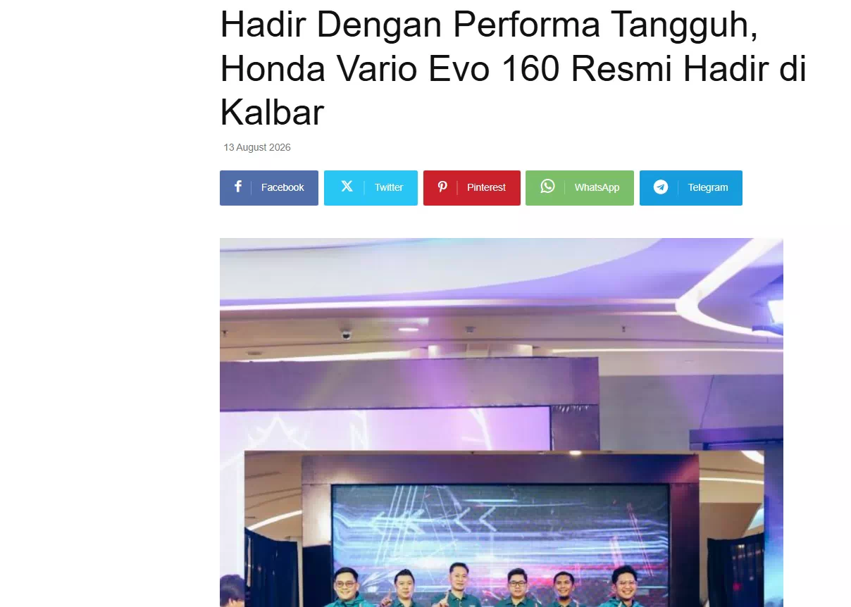 Hadir Dengan Performa Tangguh, Honda Vario Evo 160 Resmi Hadir di Kalbar