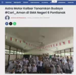 Astra Motor Kalbar Tanamkan Budaya #Cari_Aman di SMA Negeri 6 Pontianak