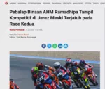 Pebalap Binaan AHM Ramadhipa Tampil Kompetitif di Jerez Meski Terjatuh pada Race Kedua