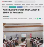 Asmo Kalbar Serukan #Cari_Aman di SMPN 21 Pontianak