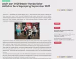 Lebih dari 1.600 Dealer Honda Gelar Aktivitas Seru Sepanjang September 2025