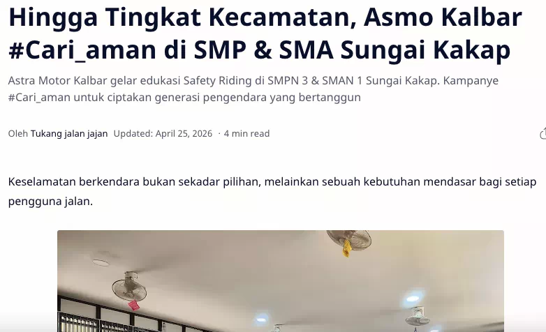 Hingga Tingkat Kecamatan, Asmo Kalbar #Cari_aman di SMP &amp; SMA Sungai Kakap
