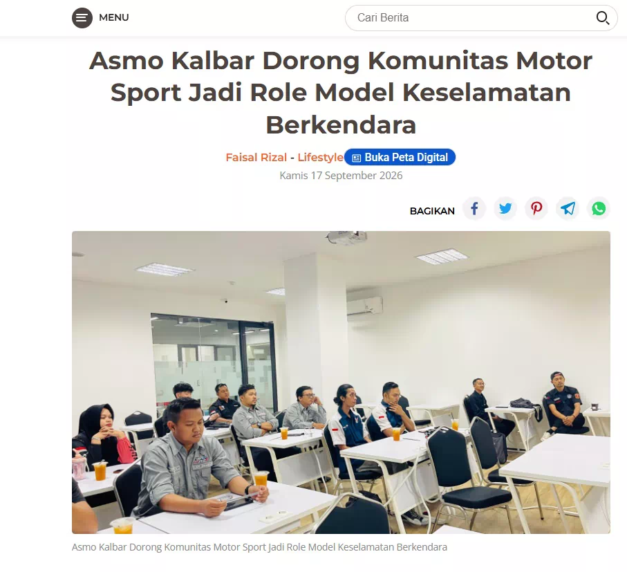 Asmo Kalbar Dorong Komunitas Motor Sport Jadi Role Model Keselamatan Berkendara