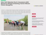 Satu Hati Hijaukan Bumi, Karyawan AHM Bersama Warga Karawang Tanam Ribuan Pohon Mangrove