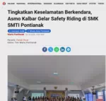 Tingkatkan Keselamatan Berkendara, Asmo Kalbar Gelar Safety Riding di SMK SMTI Pontianak