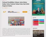Perkuat Pendidikan Vokasi, Astra Motor Kalbar Gelar Festival Vokasi Satu Hati 2026 Regional Kalbar