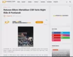 Ratusan Bikers Meriahkan CSR Vario Night Ride di Pontianak