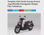 Tampilan Unik Honda Scoopy Kuromi Juga Memiliki Keunggulan dengan Fitur Terbaiknya
