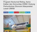 Program Nocturnal Riding, Asmo Kalbar dan Komunitas HWBC Dukung Pertumbuhan Ekonomi Masyarakat Lewat UMKM