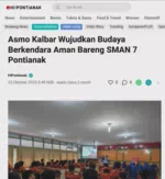 Asmo Kalbar Wujudkan Budaya Berkendara Aman Bareng SMAN 7 Pontianak