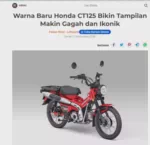 Warna Baru Honda CT125 Bikin Tampilan Makin Gagah dan Ikonik