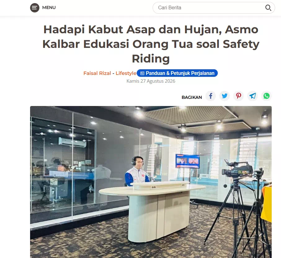 Hadapi Kabut Asap dan Hujan, Asmo Kalbar Edukasi Orang Tua soal Safety Riding