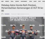 Pebalap Astra Honda Raih Prestasi, Persembahkan Kemenangan di HUT RI ke-80
