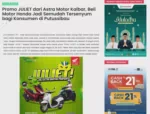 Promo JULIET dari Astra Motor Kalbar, Beli Motor Honda Jadi Semudah Tersenyum bagi Konsumen di Putussibau